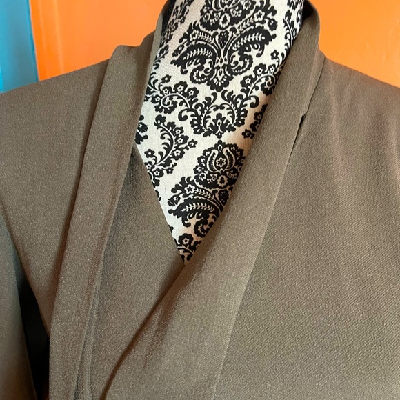 TIBI Olive Green Bow Tie Neck Dress - Picture 7 of 9